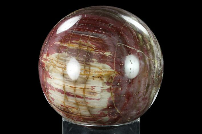 Colorful, Petrified Wood Sphere - Madagascar #135326